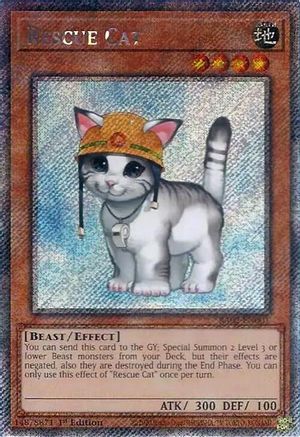 Rescue Cat (Platinum Secret Rare) [RA02-EN001] Platinum Secret Rare - Trinity Hobby