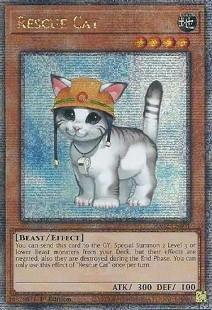 Rescue Cat (Quarter Century Secret Rare) [RA02-EN001] Quarter Century Secret Rare - Trinity Hobby