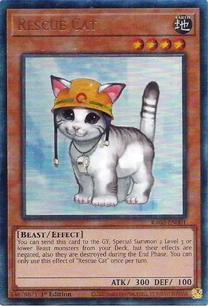 Rescue Cat (PUR) [RA02-EN001] Prismatic Ultimate Rare - Trinity Hobby
