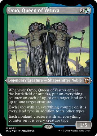 Omo, Queen of Vesuva (Foil Etched)  [Foil]  (M3C-022) - [Modern Horizons 3 Commander] - Trinity Hobby