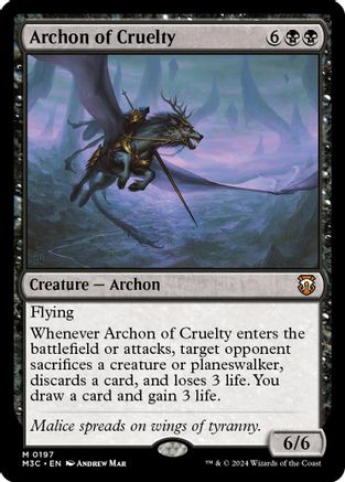 Archon of Cruelty (Ripple Foil) (M3C-197) - [Commander: Modern Horizons 3] Foil - Trinity Hobby