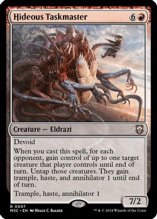 Hideous Taskmaster (Ripple Foil)  [Foil]  (M3C-057) - [Modern Horizons 3 Commander] - Trinity Hobby
