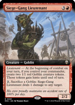 Siege-Gang Lieutenant (Extended Art) (Ripple Foil) (M3C-061) - [Commander: Modern Horizons 3] Foil - Trinity Hobby