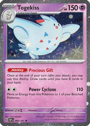 Togekiss (085/197) (Cosmos Holo) [Scarlet & Violet: Obsidian Flames] - Trinity Hobby
