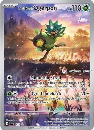 Teal Mask Ogerpon (123) (Pokemon Center Exclusive) [Scarlet & Violet: Black Star Promos] - Trinity Hobby