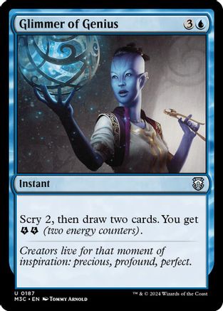 Glimmer of Genius (Ripple Foil)  [Foil]  (M3C-187) - [Modern Horizons 3 Commander] - Trinity Hobby