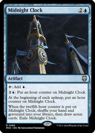 Midnight Clock (Ripple Foil) (M3C-189) - [Commander: Modern Horizons 3] Foil - Trinity Hobby