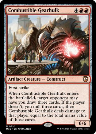 Combustible Gearhulk (Ripple Foil)  [Foil]  (M3C-210) - [Modern Horizons 3 Commander] - Trinity Hobby