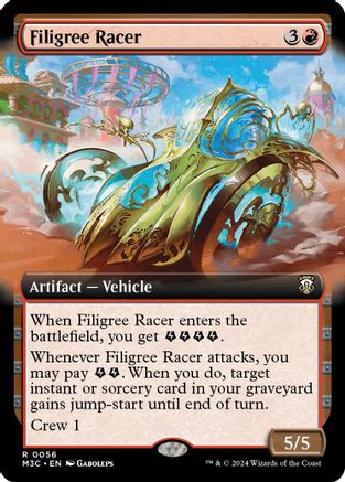 Filigree Racer (Extended Art) (Ripple Foil)  [Foil]  (M3C-056) - [Modern Horizons 3 Commander] - Trinity Hobby