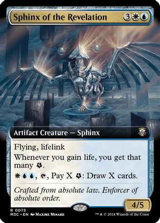 Sphinx of the Revelation (Extended Art) (Ripple Foil)  [Foil]  (M3C-075) - [Modern Horizons 3 Commander] - Trinity Hobby