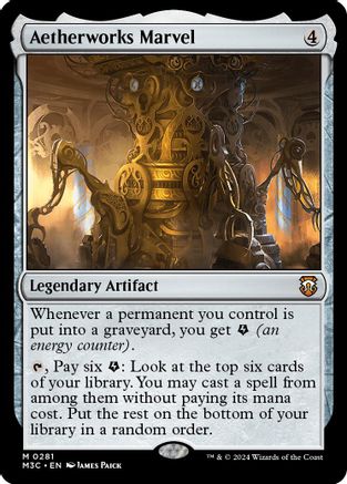 Aetherworks Marvel (Ripple Foil)  [Foil]  (M3C-281) - [Modern Horizons 3 Commander] - Trinity Hobby