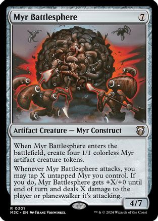 Myr Battlesphere (Ripple Foil) (M3C-301) - [Commander: Modern Horizons 3] Foil - Trinity Hobby