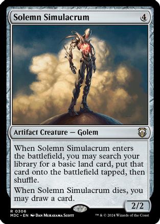 Solemn Simulacrum (Ripple Foil)  [Foil]  (M3C-306) - [Modern Horizons 3 Commander] - Trinity Hobby