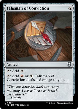 Talisman of Conviction (Ripple Foil)  [Foil]  (M3C-307) - [Modern Horizons 3 Commander] - Trinity Hobby