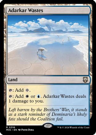 Adarkar Wastes (Ripple Foil) (M3C-316) - [Commander: Modern Horizons 3] Foil - Trinity Hobby