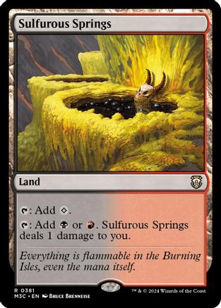 Sulfurous Springs (Ripple Foil) (M3C-381) - [Commander: Modern Horizons 3] Foil - Trinity Hobby