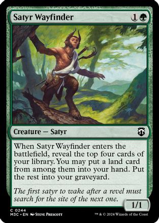 Satyr Wayfinder (Ripple Foil)  [Foil]  (M3C-244) - [Modern Horizons 3 Commander] - Trinity Hobby