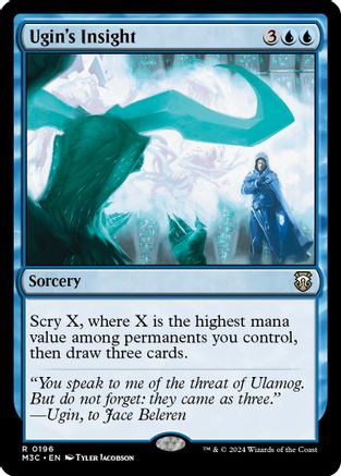 Ugin's Insight (Ripple Foil)  [Foil]  (M3C-196) - [Modern Horizons 3 Commander] - Trinity Hobby