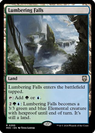 Lumbering Falls (Ripple Foil)  [Foil]  (M3C-355) - [Modern Horizons 3 Commander] - Trinity Hobby