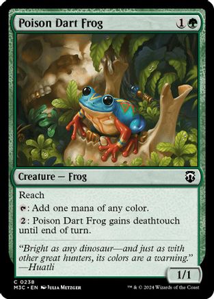 Poison Dart Frog (Ripple Foil)  [Foil]  (M3C-238) - [Modern Horizons 3 Commander] - Trinity Hobby
