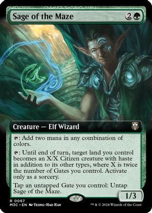 Sage of the Maze (Extended Art) (Ripple Foil) (M3C-067) - [Commander: Modern Horizons 3] Foil - Trinity Hobby