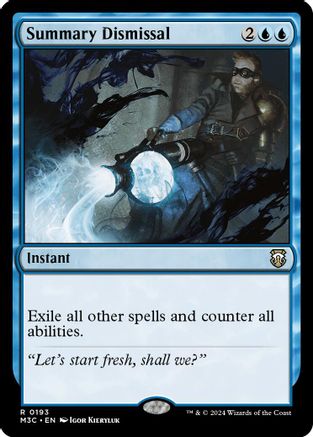 Summary Dismissal (Ripple Foil)  [Foil]  (M3C-193) - [Modern Horizons 3 Commander] - Trinity Hobby