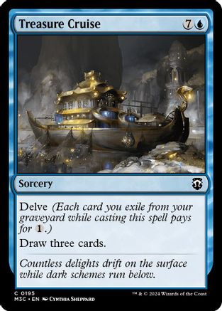 Treasure Cruise (Ripple Foil) (M3C-195) - [Commander: Modern Horizons 3] Foil - Trinity Hobby