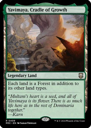 Yavimaya, Cradle of Growth (Ripple Foil) (M3C-409) - [Commander: Modern Horizons 3] Foil - Trinity Hobby