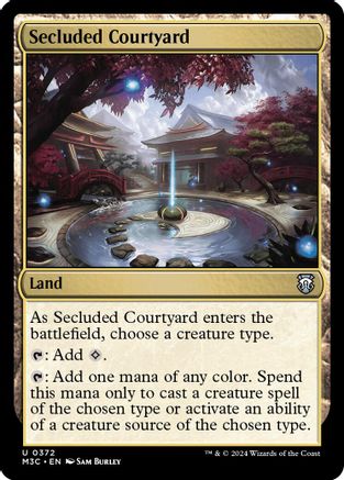 Secluded Courtyard (Ripple Foil) (M3C-372) - [Commander: Modern Horizons 3] Foil - Trinity Hobby