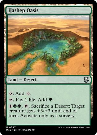 Hashep Oasis (Ripple Foil)  [Foil]  (M3C-347) - [Modern Horizons 3 Commander] - Trinity Hobby