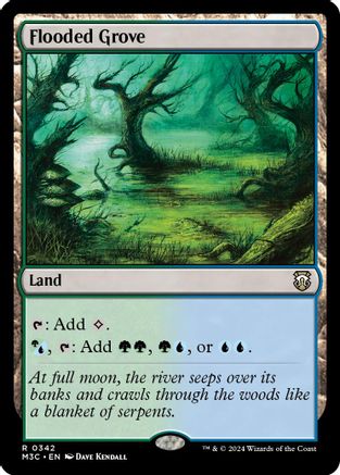 Flooded Grove (Ripple Foil)  [Foil]  (M3C-342) - [Modern Horizons 3 Commander] - Trinity Hobby