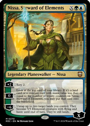 Nissa, Steward of Elements (Ripple Foil) (M3C-270) - [Commander: Modern Horizons 3] Foil - Trinity Hobby
