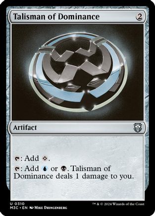 Talisman of Dominance (Ripple Foil)  [Foil]  (M3C-310) - [Modern Horizons 3 Commander] - Trinity Hobby