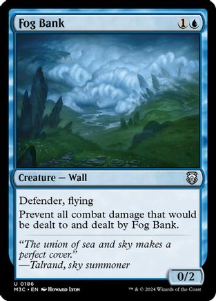 Fog Bank (Ripple Foil)  [Foil]  (M3C-186) - [Modern Horizons 3 Commander] - Trinity Hobby