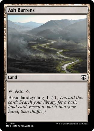Ash Barrens (Ripple Foil)  [Foil]  (M3C-318) - [Modern Horizons 3 Commander] - Trinity Hobby