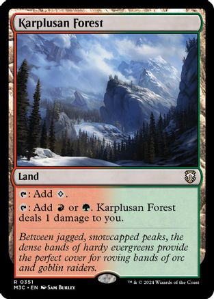 Karplusan Forest (Ripple Foil) (M3C-351) - [Commander: Modern Horizons 3] Foil - Trinity Hobby