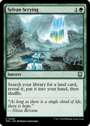 Sylvan Scrying (Ripple Foil) (M3C-248) - [Commander: Modern Horizons 3] Foil - Trinity Hobby