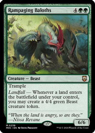 Rampaging Baloths (Ripple Foil)  [Foil]  (M3C-239) - [Modern Horizons 3 Commander] - Trinity Hobby