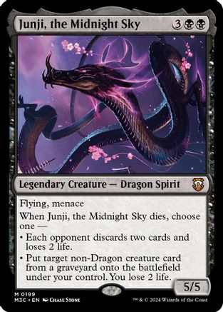 Junji, the Midnight Sky (Ripple Foil)  [Foil]  (M3C-199) - [Modern Horizons 3 Commander] - Trinity Hobby