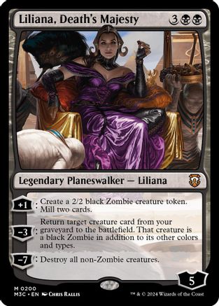 Liliana, Death's Majesty (Ripple Foil)  [Foil]  (M3C-200) - [Modern Horizons 3 Commander] - Trinity Hobby