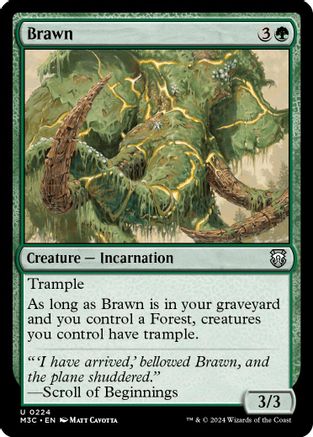 Brawn (Ripple Foil)  [Foil]  (M3C-224) - [Modern Horizons 3 Commander] - Trinity Hobby