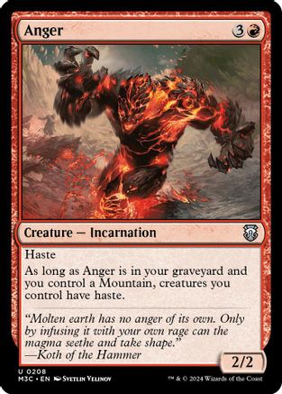 Anger (Ripple Foil) (M3C-208) - [Commander: Modern Horizons 3] Foil - Trinity Hobby