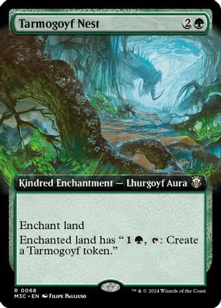 Tarmogoyf Nest (Extended Art) (Ripple Foil)  [Foil]  (M3C-068) - [Modern Horizons 3 Commander] - Trinity Hobby
