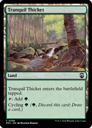 Tranquil Thicket (Ripple Foil)  [Foil]  (M3C-398) - [Modern Horizons 3 Commander] - Trinity Hobby