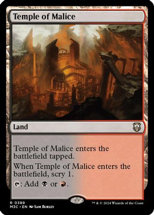 Temple of Malice (Ripple Foil)  [Foil]  (M3C-389) - [Modern Horizons 3 Commander] - Trinity Hobby