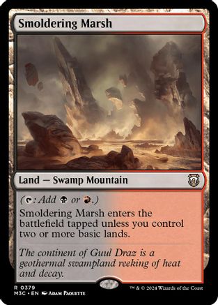 Smoldering Marsh (Ripple Foil)  [Foil]  (M3C-379) - [Modern Horizons 3 Commander] - Trinity Hobby