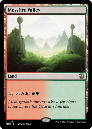 Mossfire Valley (Ripple Foil)  [Foil]  (M3C-357) - [Modern Horizons 3 Commander] - Trinity Hobby