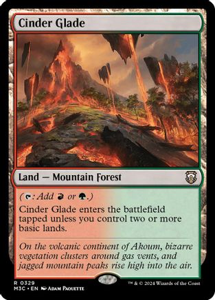 Cinder Glade (Ripple Foil)  [Foil]  (M3C-329) - [Modern Horizons 3 Commander] - Trinity Hobby