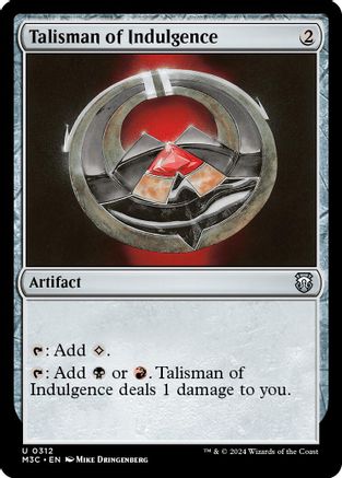 Talisman of Indulgence (Ripple Foil) (M3C-312) - [Commander: Modern Horizons 3] Foil - Trinity Hobby