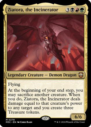 Ziatora, the Incinerator (Ripple Foil)  [Foil]  (M3C-279) - [Commander: Modern Horizons 3] - Trinity Hobby